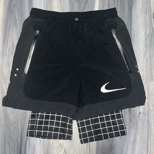 Nike X Off White Virgil Abloh Black Grid Shorts Sz XS New w Tags